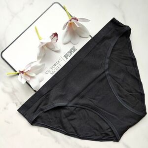NWOT VICTORIA'S SECRET STRETCH COTTON SMOOTH BIKINI PANTY IN BLACK SIZE EXTRA LA